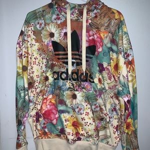 Adidas floral hoodie